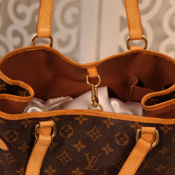 Louis Vuitton Monogram Batignolles Horizontal Tote Bag, Brown w/ Leather Accents - Picture 5 of 9
